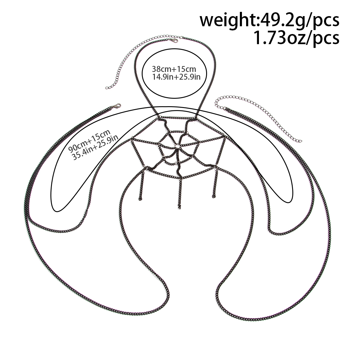 KunJoe Creative Sexy Spider We - огляд і ціна Body Jewelry Necklace