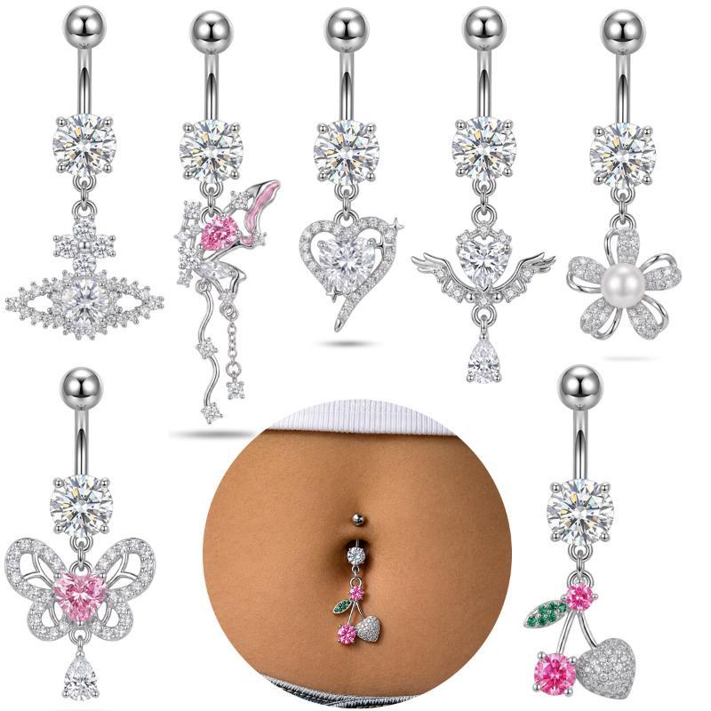 1Pcs Dangle Belly Button Rings - огляд і ціна Body Jewelry Surgical Steel