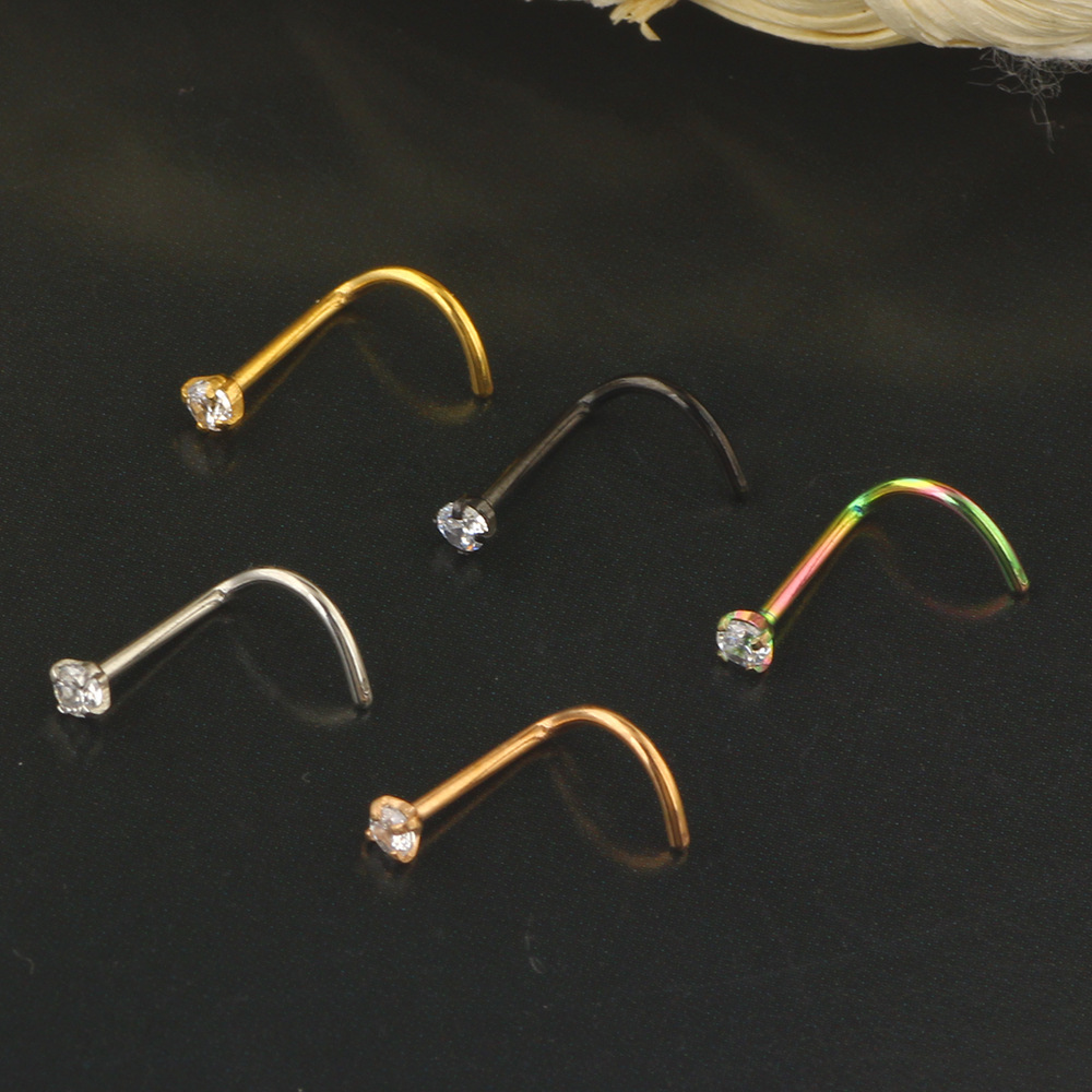 20G Nose Rings Studs 316L Surg - огляд і ціна Body Jewelry Surgical Steel