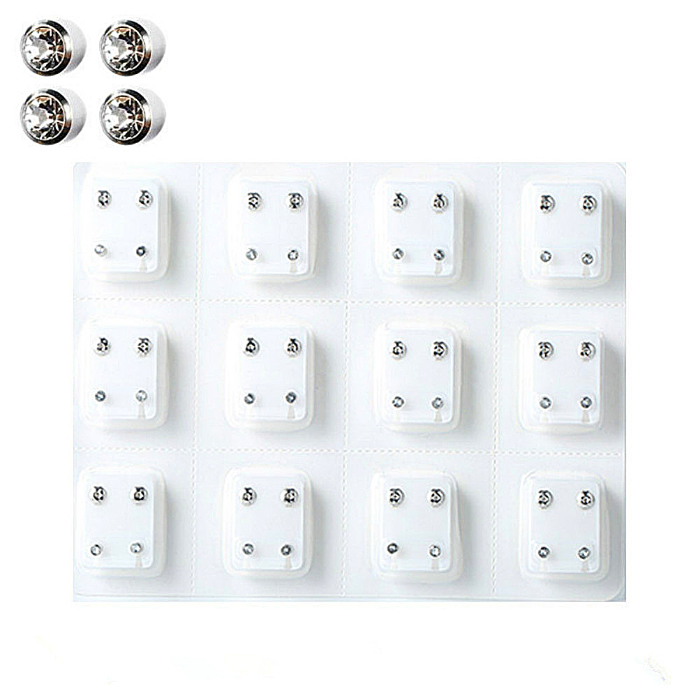 12 Pairs Crystal Medical Earri - огляд і ціна Body Jewelry Surgical Steel