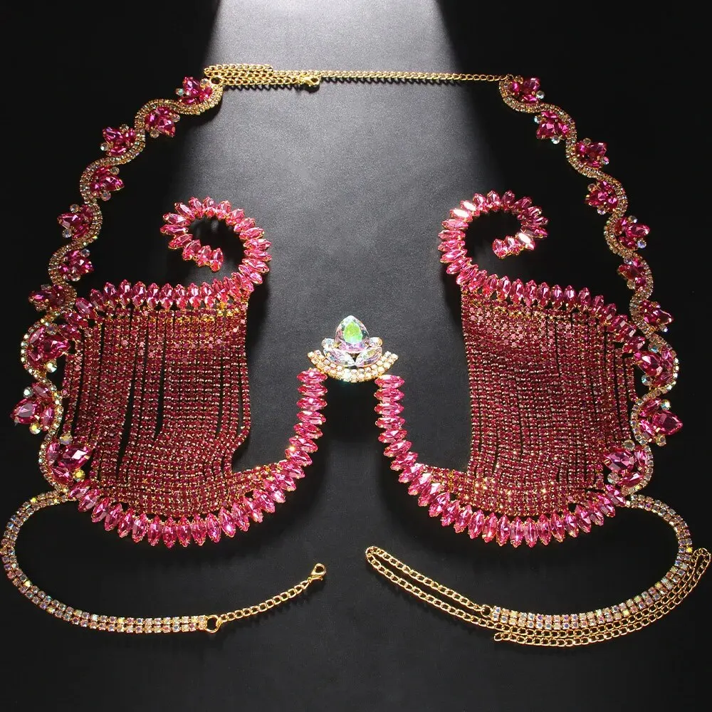 Rave Pink Crystal Chest Bracke - огляд і ціна Body Jewelry Retainers