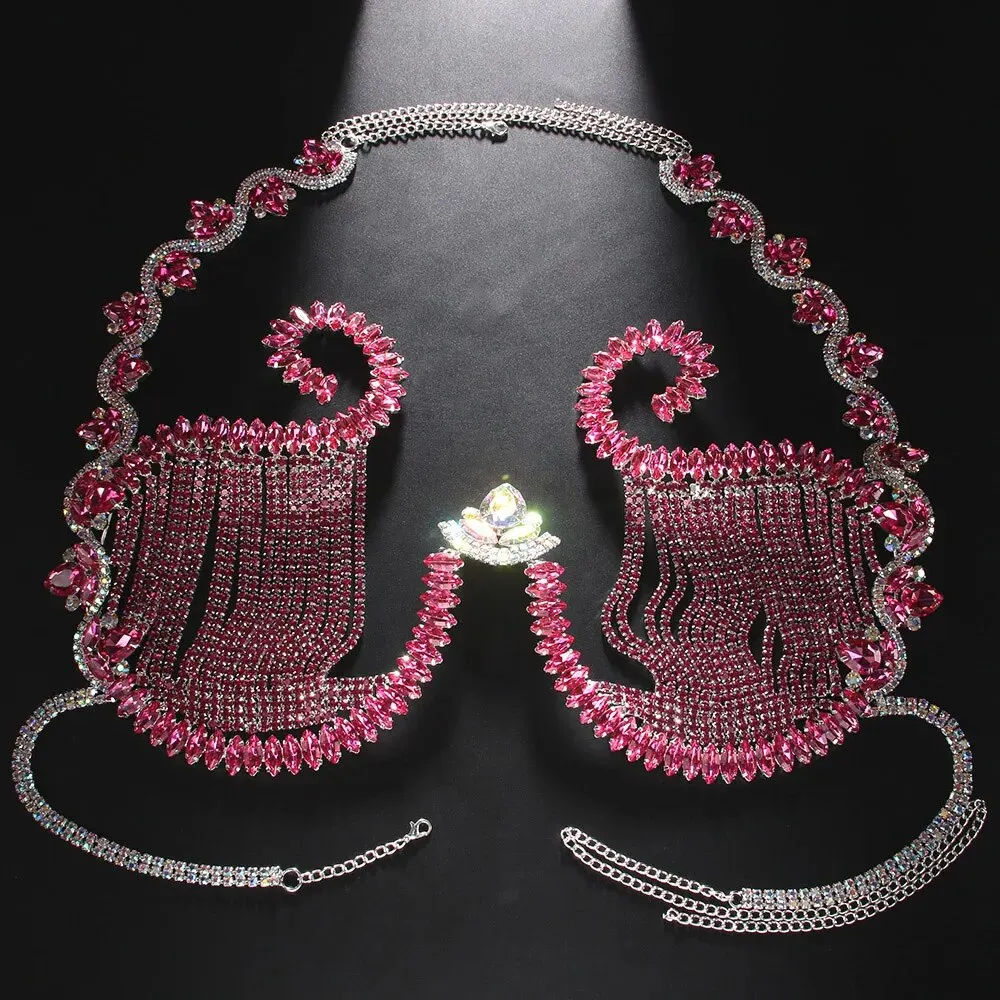 Rave Pink Crystal Chest Bracke - огляд і ціна Body Jewelry Retainers