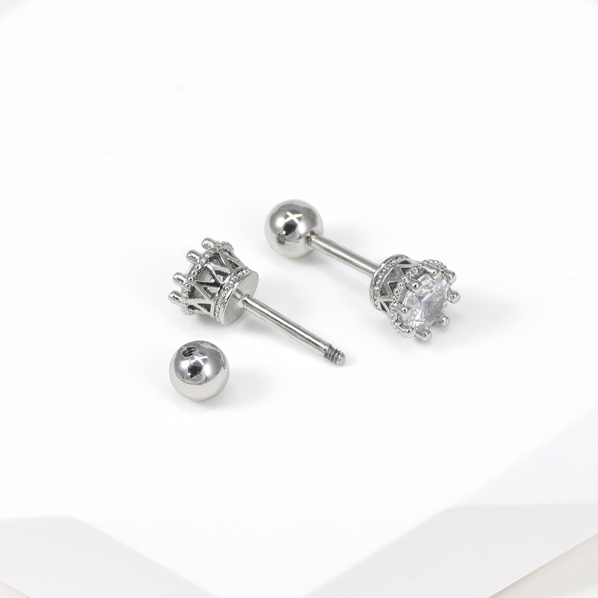 2pcs Cartilage Earrings Stud F - огляд і ціна Body Jewelry Surgical Steel
