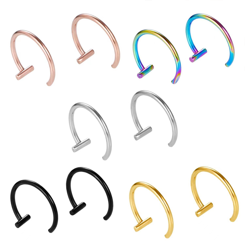 18G Surgical Steel Lip Ring Ha - огляд і ціна Body Jewelry Surgical Steel