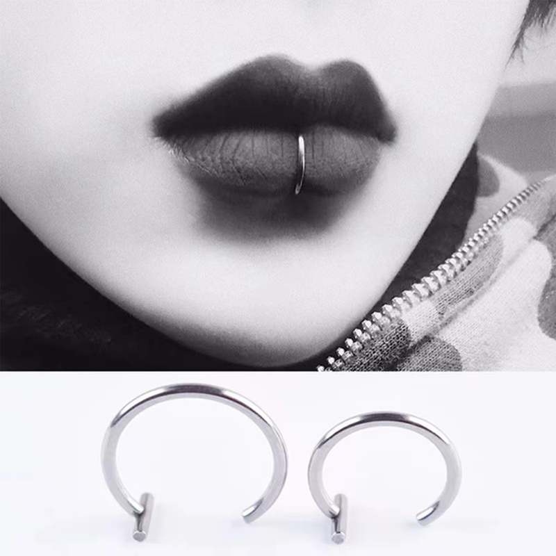18G Surgical Steel Lip Ring Ha - огляд і ціна Body Jewelry Surgical Steel