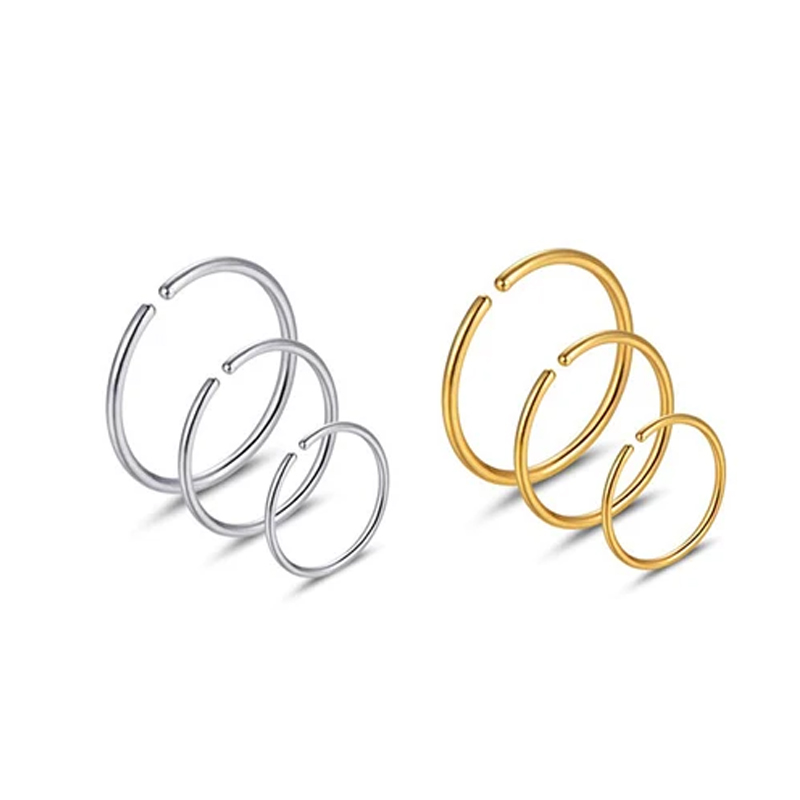 6pcs/lot Hypoallergenic Nose R - огляд і ціна Body Jewelry Surgical Steel