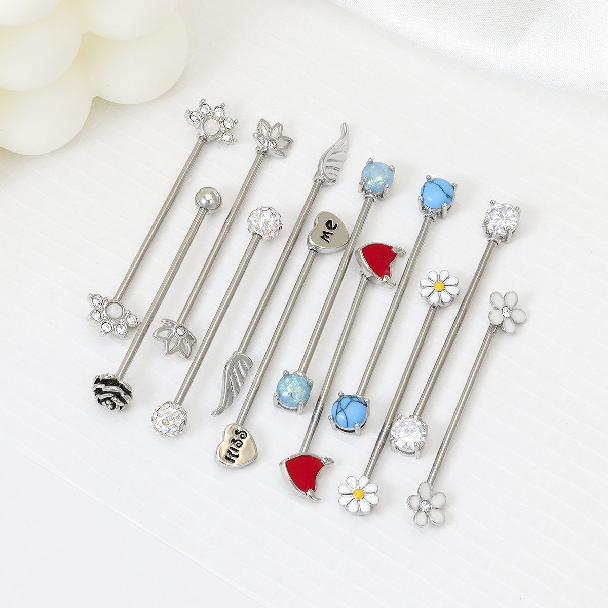 16G Arrows Hearts Industrial B - огляд і ціна Body Jewelry Surgical Steel