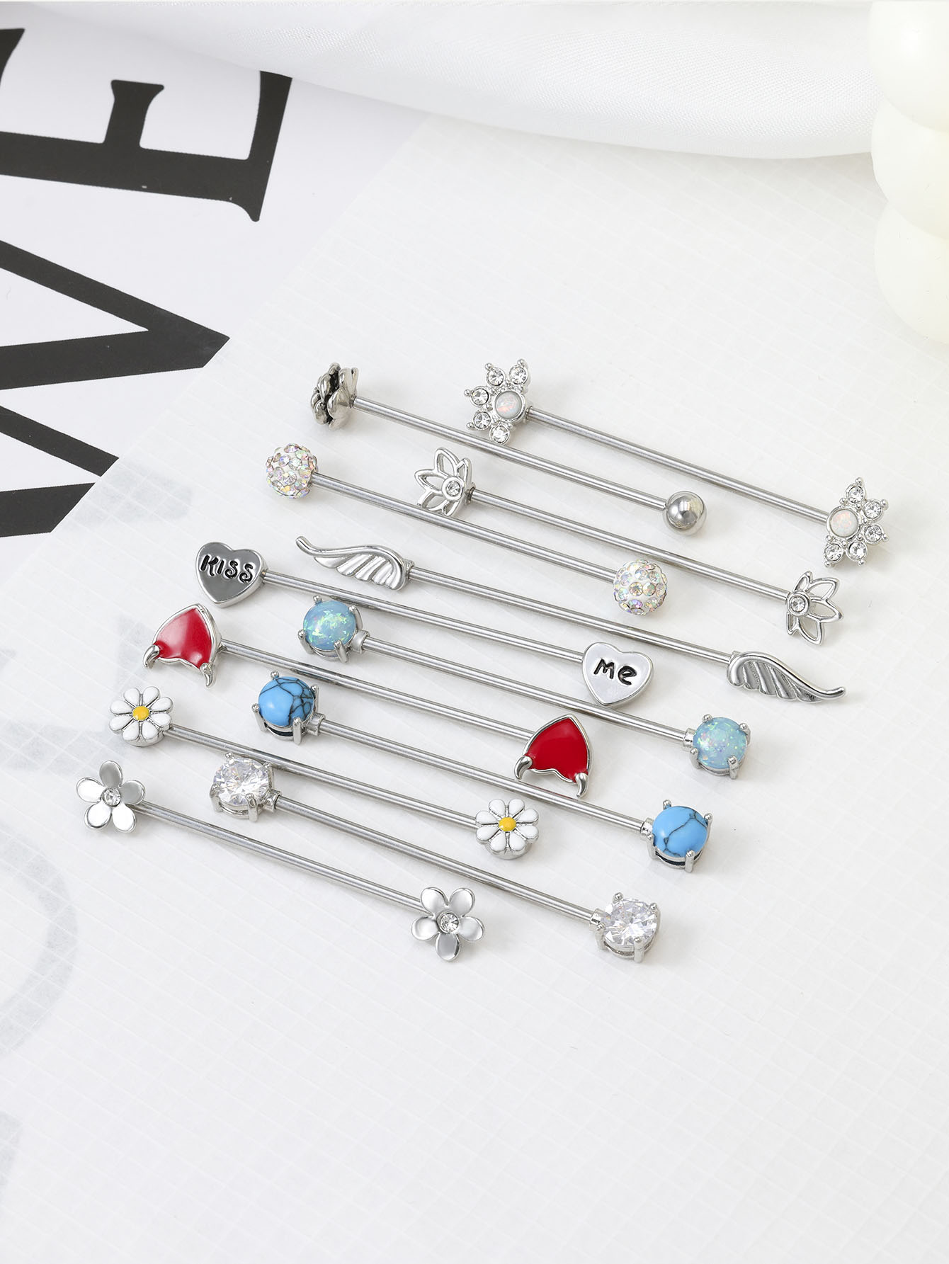 16G Arrows Hearts Industrial B - огляд і ціна Body Jewelry Surgical Steel