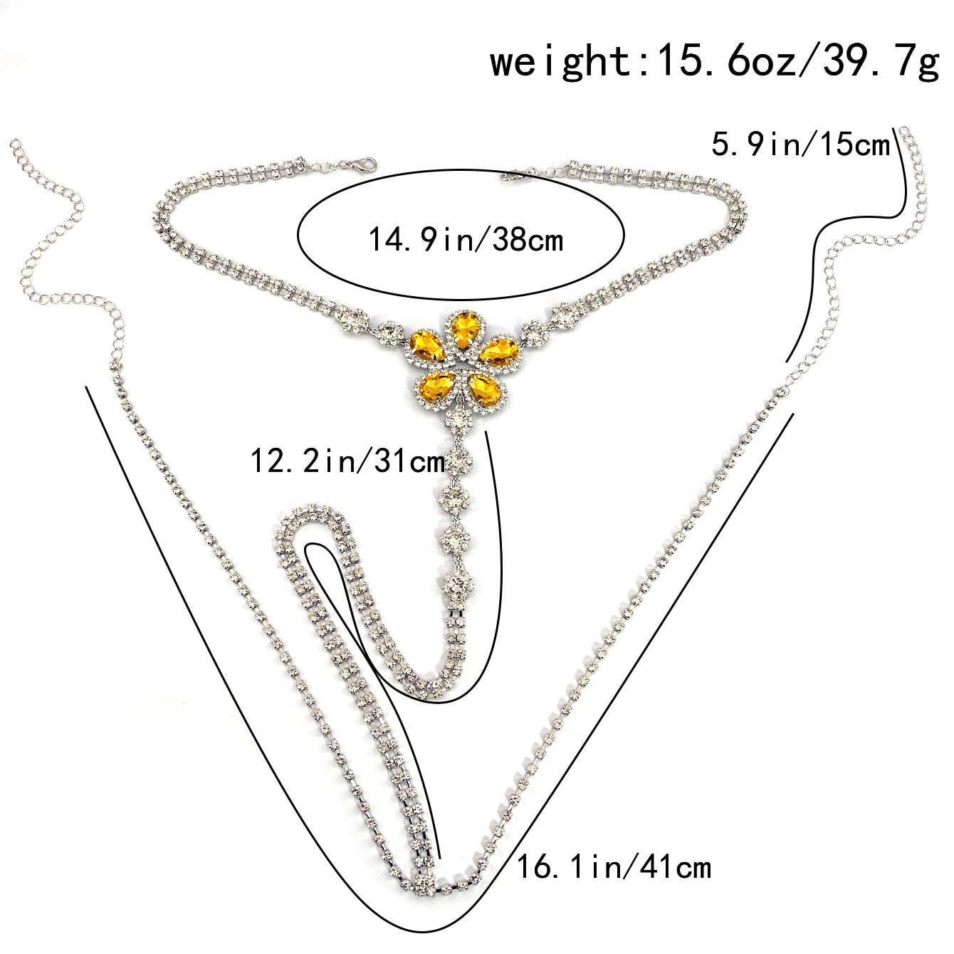 1pc Flower Shaped Sexy Rhinest - огляд і ціна Body Jewelry For You