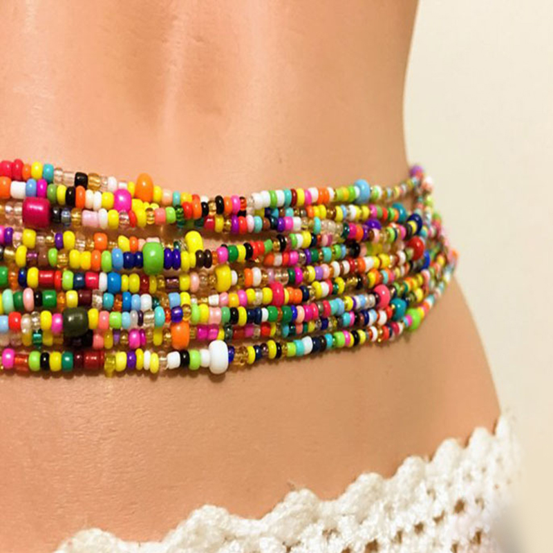 Women Layered Beaded Belly Cha - огляд і ціна Body Jewelry For You